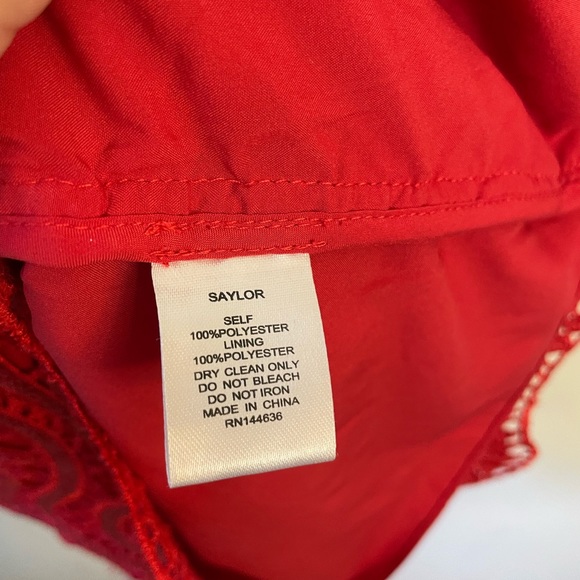 Saylor by Revolve Red Lace Sequin Mini Dress size XS - Picture 8 of 10